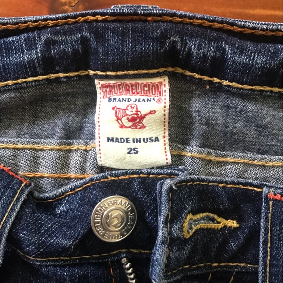 True Religion woman’s dark wash jeans size 25 - Picture 3 of 7